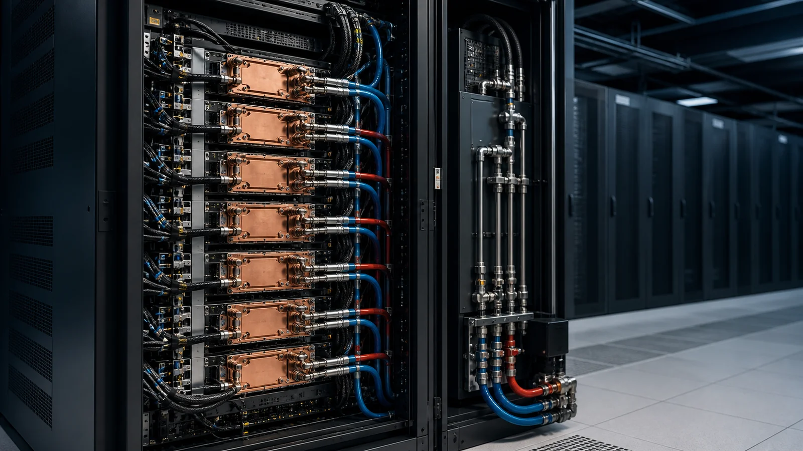 The densest AI racks need liquid cooling. Vertiv (VRT), nVent (NVT) and Modine (MOD) sell the infrastructure.
